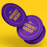 Set of 3 Popsocket Mockups in the Perspective View