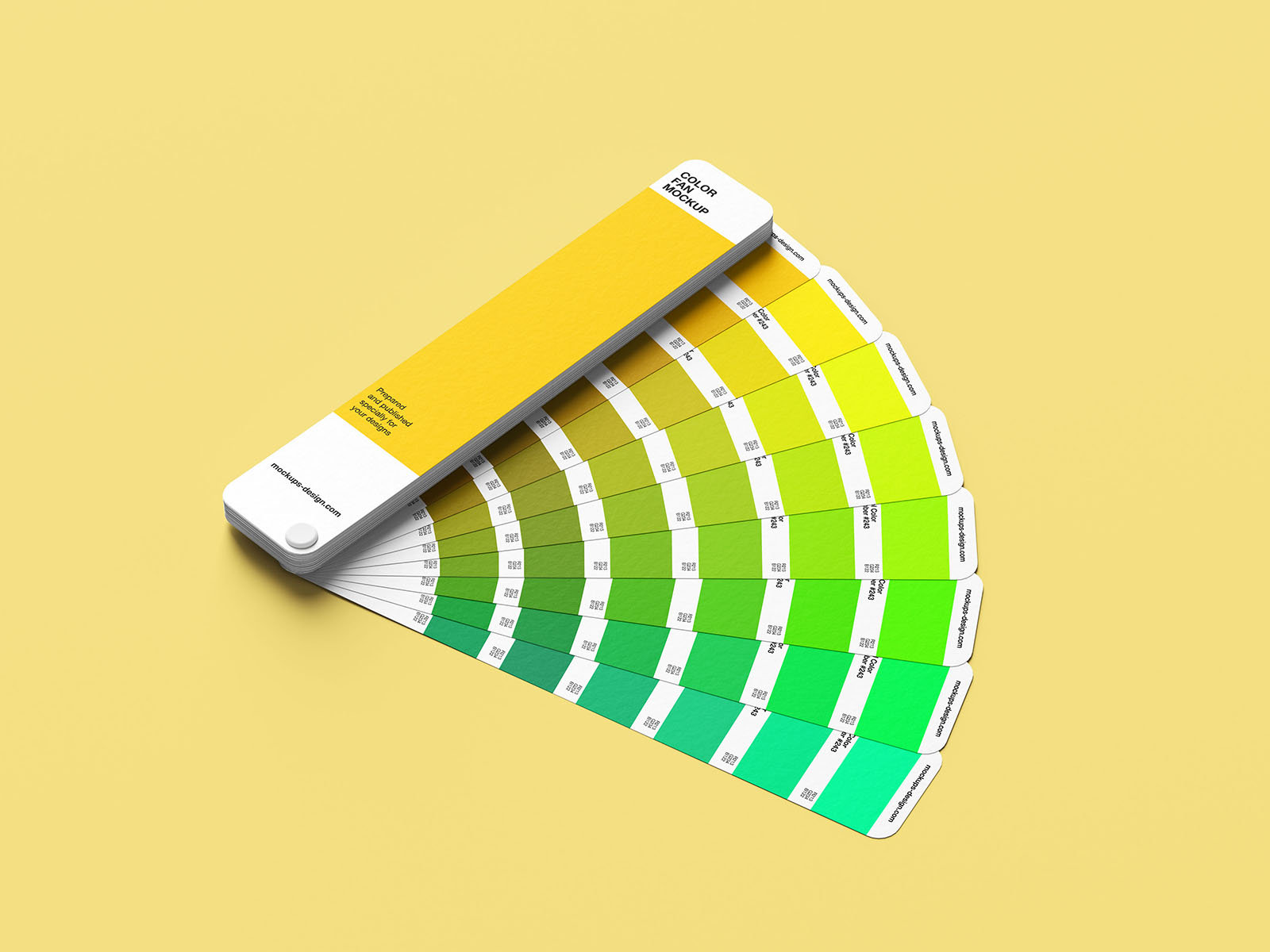 Set of 6 Color Fan Deck Mockups FREE PSD