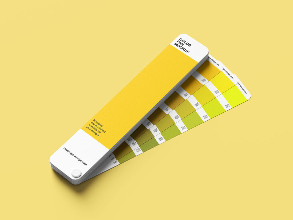 Set of 6 Color Fan Deck Mockups