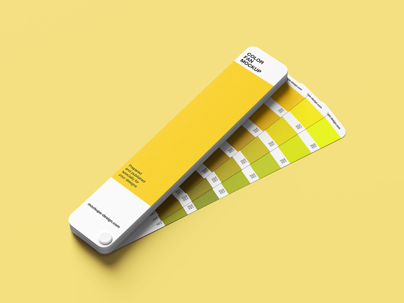 Set of 6 Color Fan Deck Mockups FREE PSD