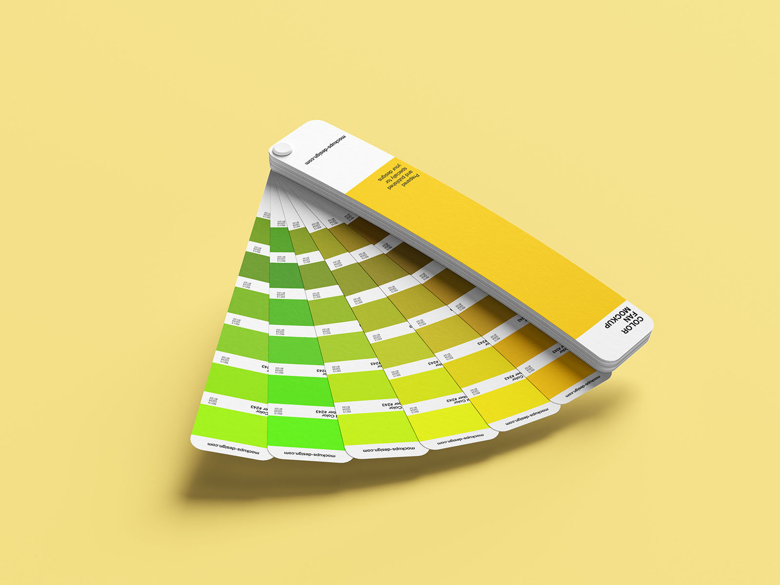 Set of 6 Color Fan Deck Mockups FREE PSD