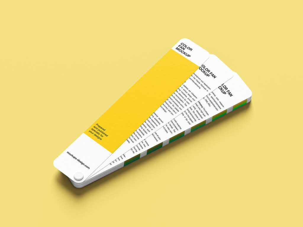 Set of 6 Color Fan Deck Mockups