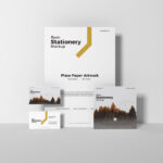 Set of Minimal Stationery Branding Mockup