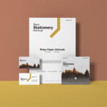 Set of Minimal Stationery Branding Mockup