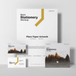 Set of Minimal Stationery Branding Mockup