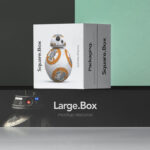 Set of Packaging Boxes Mockup in Square and Large Version