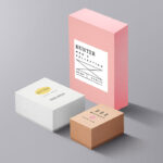 Set of Three Box Packaging Mockup