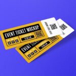 Set of Three Oblong Event Ticket Mockups