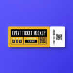 Set of Three Oblong Event Ticket Mockups