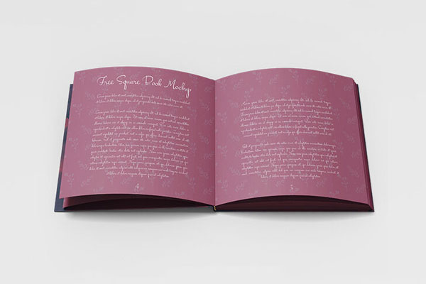 Set of Three Realistic Square Book Mockups