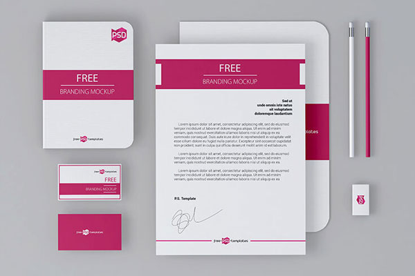 Set of Two Stationery Branding Identity Mockups