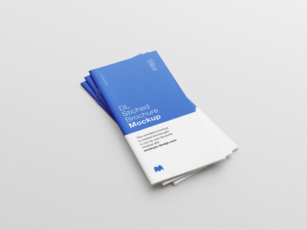 Seven Stitched DL Brochure Mockups