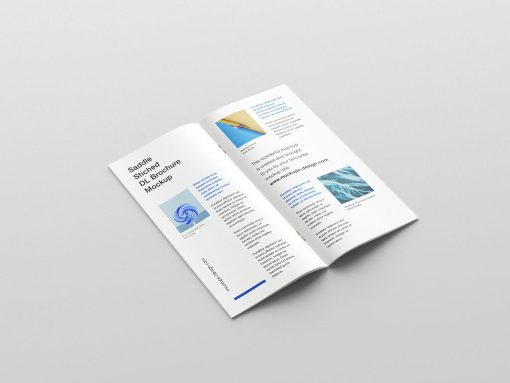 Seven Stitched DL Brochure Mockups