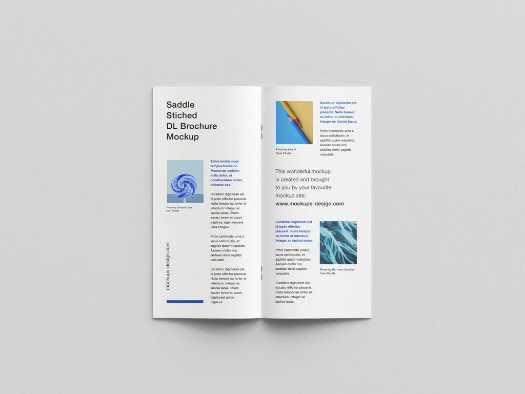 Seven Stitched DL Brochure Mockups