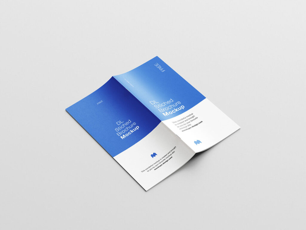 Seven Stitched DL Brochure Mockups