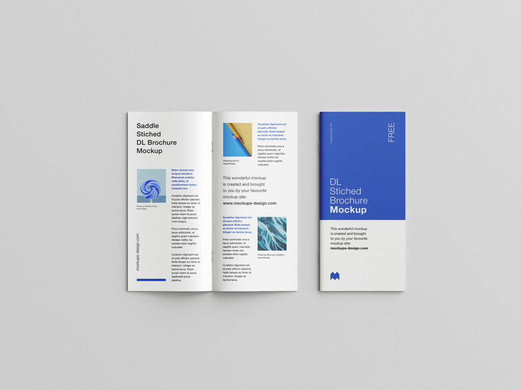 Seven Stitched DL Brochure Mockups