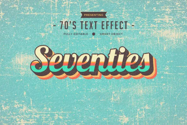 Seventies Style Text Effect