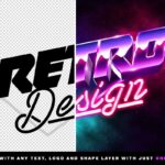 Shiny Neon 3D 80s Text Effect