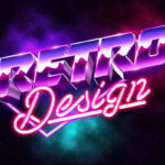 Shiny Neon 3D 80s Text Effect
