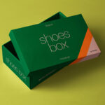 Shoes Box Mockup in Perspective View
