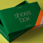 Shoes Box Mockup in Perspective View