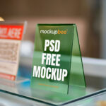 Shop Counter Stand Mockup