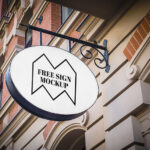 Shop Sign Mockup on a Building