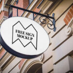 Shop Sign Mockup on a Building
