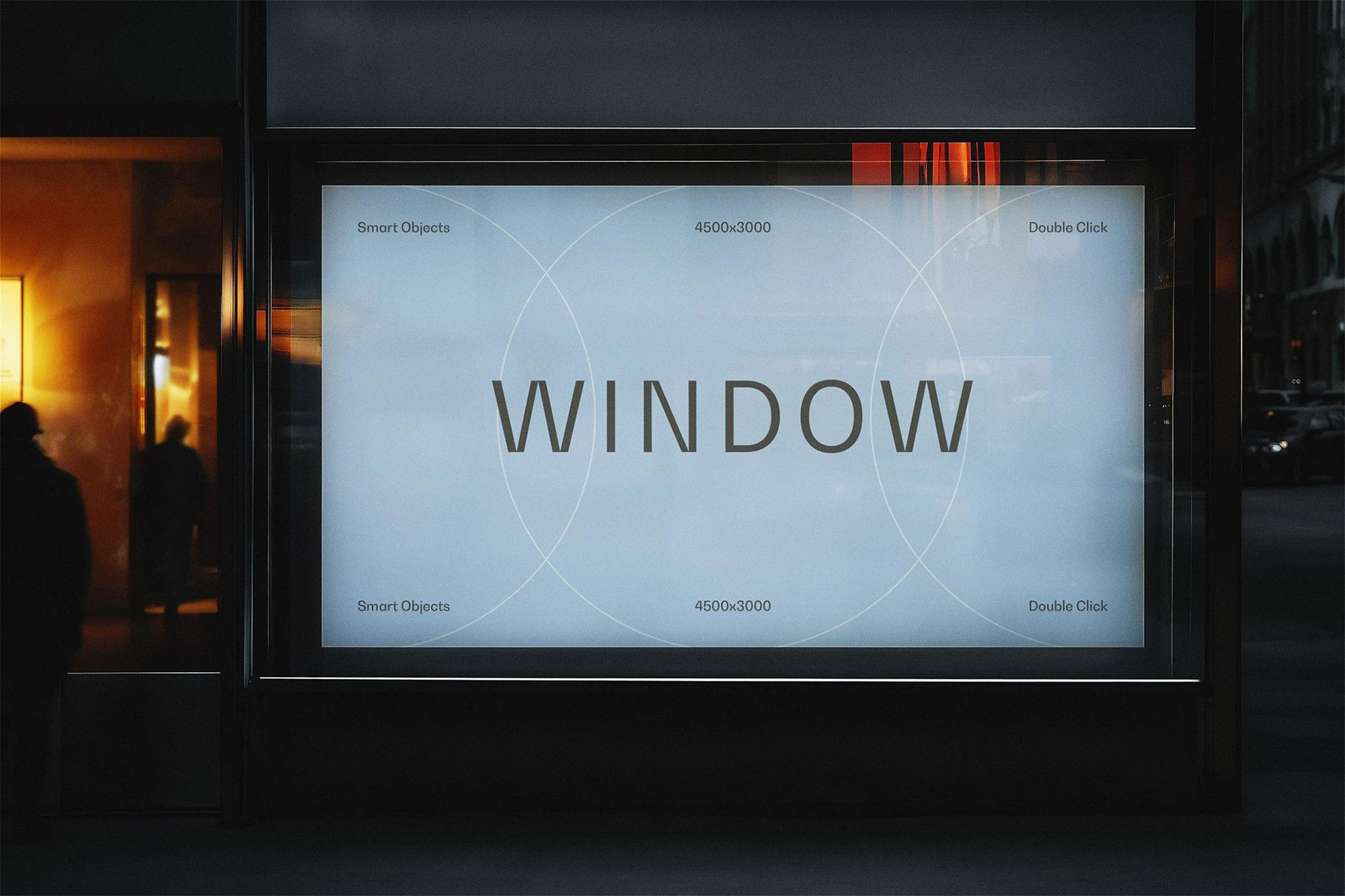 Free Shop Window Poster Mockup PSD Template