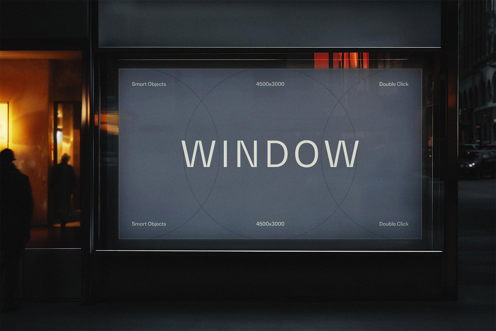 Free Shop Window Poster Mockup PSD Template