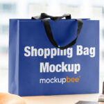 Shopping Bag on Table Mockup