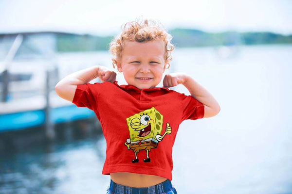 Short Sleeves Children’s Fancy T-Shirt Mockup