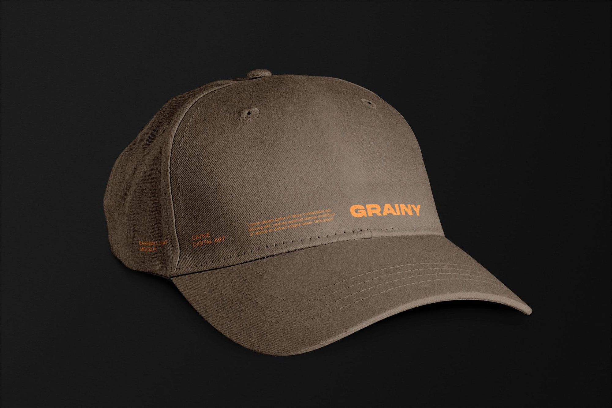 Free Side View Baseball Cap Mockup PSD Template