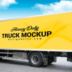Side-View Heavy Duty Truck Branding Mockup