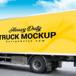 Side-View Heavy Duty Truck Branding Mockup
