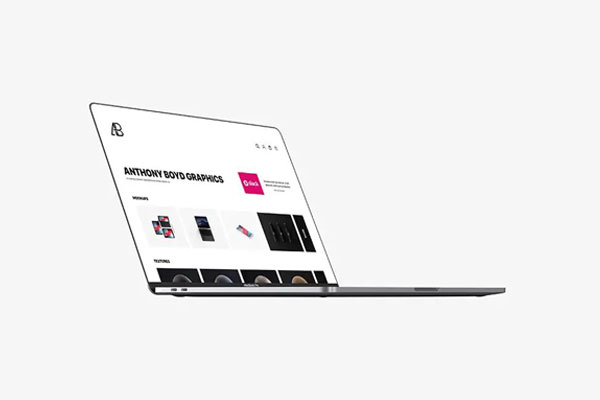 Side View of a Cutting Edge MacBook Pro with Touch Bar