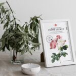 Side View of an Artistic Wooden Frame on a Table Mockup