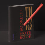 Side View of Modern Stationery Notebook Mockup Set