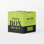 Side View of Paper Box Packaging Mockup