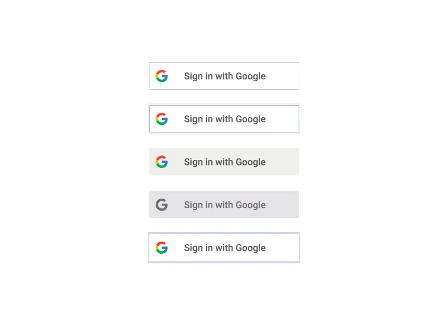 Sign in with Google Buttons Logo