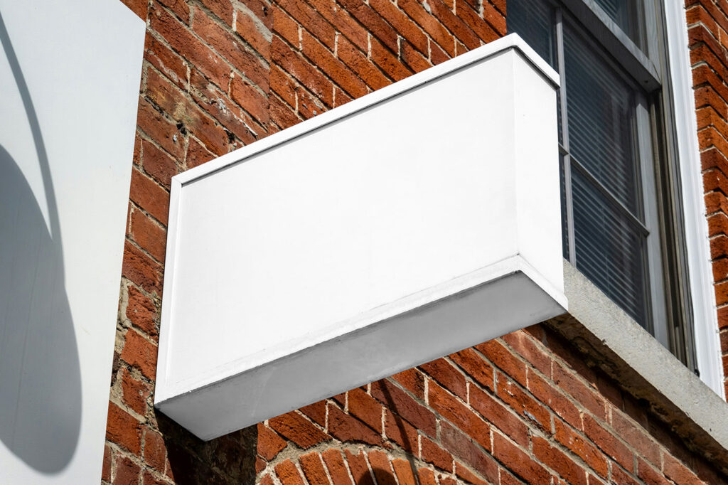 Signage on Brick Wall Mockup