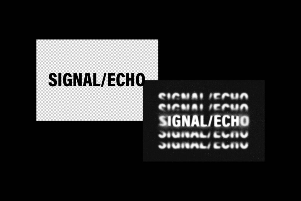 Signal Echo Text Effect / Logo Mockup