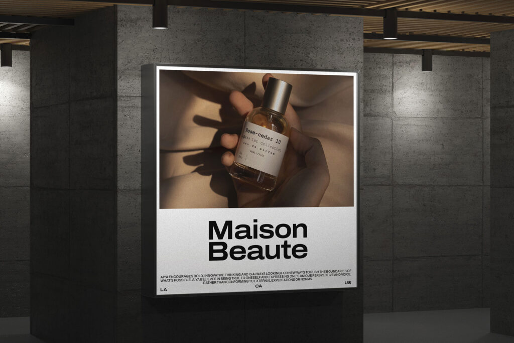 Signboard Ad Poster Mockup in Facing View