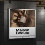 Signboard Ad Poster Mockup in Facing View