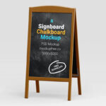 Signboard Chalkboard Mockups