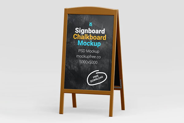 Signboard Chalkboard Mockups
