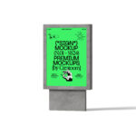 Signboard Display Poster Mockup in Front View