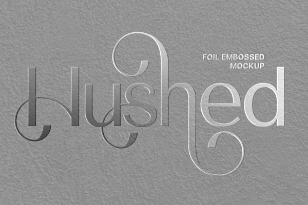 Silver Foil Mockup