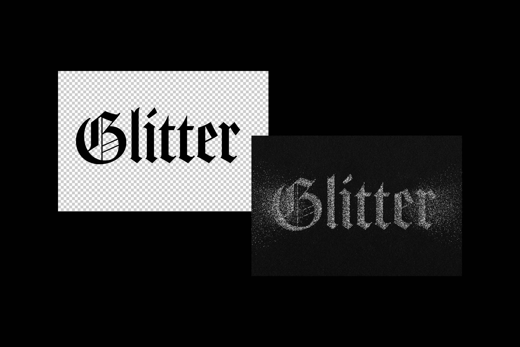 Free Silver Glitter Text Effect / Logo Mockup PSD Template