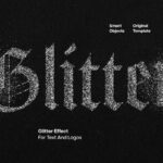 Silver Glitter Text Effect / Logo Mockup